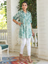 Aqua Pure Cotton Tie & Dye A-line Tunic